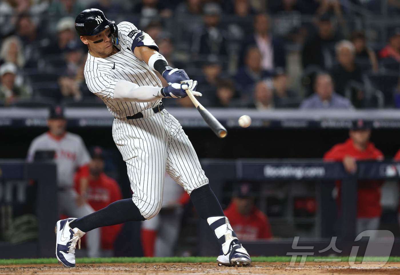 본문 이미지 - 커리어 4번째 50홈런을 달성한 애런 저지. ⓒ AFP=뉴스1