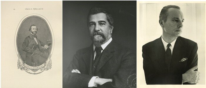 본문 이미지 - 좌측부터 찰스 루이스 티파니(Charles Lewis Tiffany), 루이스 컴포트 티파니(Louis Comfort Tiffany), 쟌 슐럼버제(Jean Schlumberger)