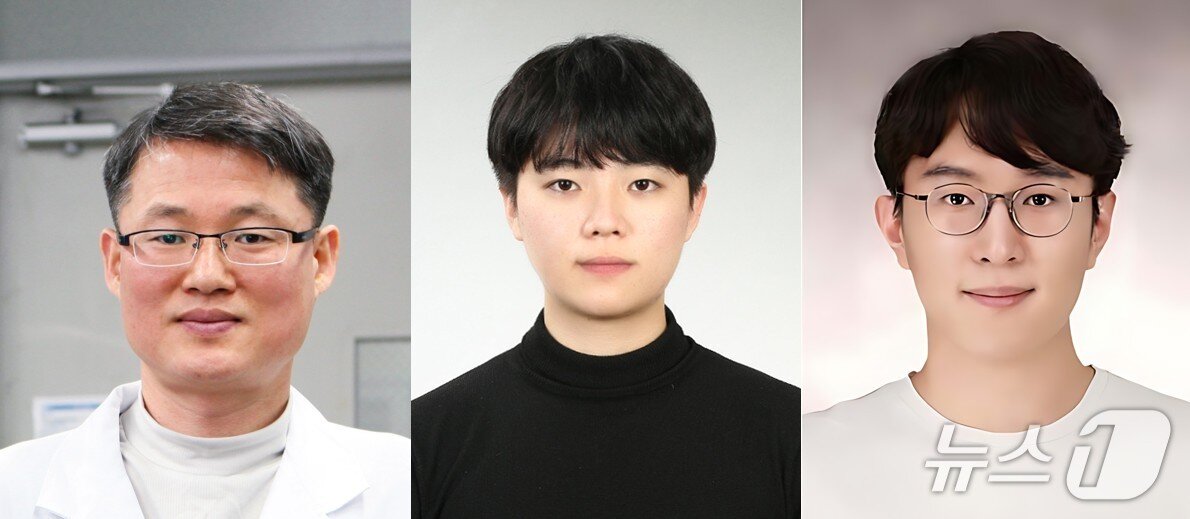 본문 이미지 - &#40;왼쪽부터&#41; 백종범 교수, 김승현 연구원&#40;제1저자&#41;, 이재성 연구원&#40;공동 제1저자&#41;.&#40;UNIST 제공. 재판매 및 DB금지&#41;/뉴스1