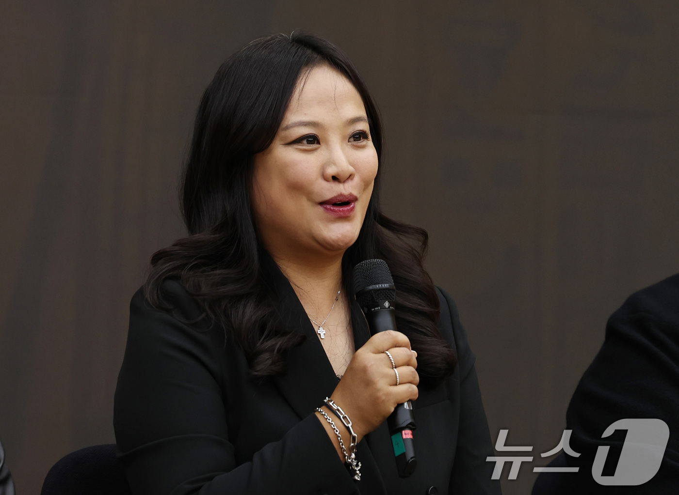 (서울=뉴스1) 구윤성 기자 = 21일 오후 서울 종로구 세종문화회관에서 열린 서울시오페라단 창단 40주년 기념 오페라 '아이다' 제작발표회에서 아이다 역을 맡은 소프라노 조선형이 …