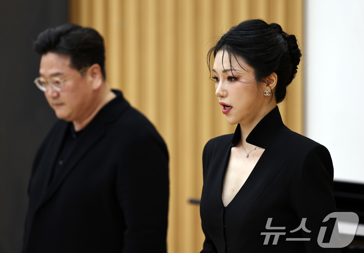 (서울=뉴스1) 구윤성 기자 = 21일 오후 서울 종로구 세종문화회관에서 열린 서울시오페라단 창단 40주년 기념 오페라 '아이다' 제작발표회에서 암네리스 역의 김세린이 '오, 사랑 …