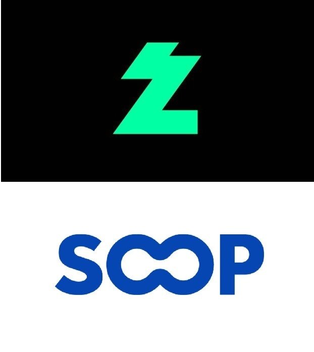 본문 이미지 - 네이버 스트리밍 플랫폼 &#39;치지직&#39; 로고&#40;사진 위쪽&#41;과 숲&#40;SOOP&#41;로고&#40;네이버·SOOP 제공. 재판매 및 DB금지&#41;/뉴스1