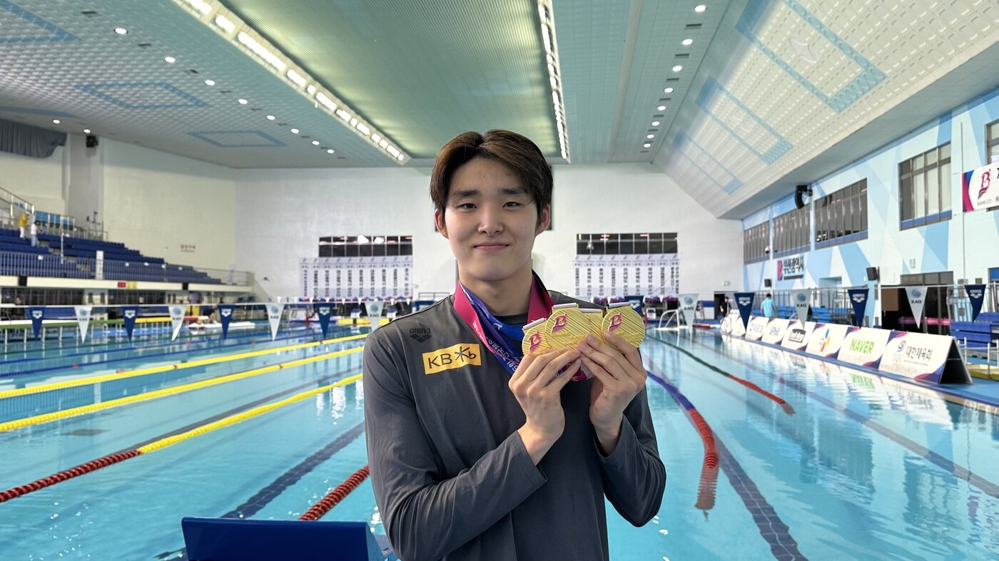 본문 이미지 - 김우민. &#40;올댓스포츠 제공&#41;