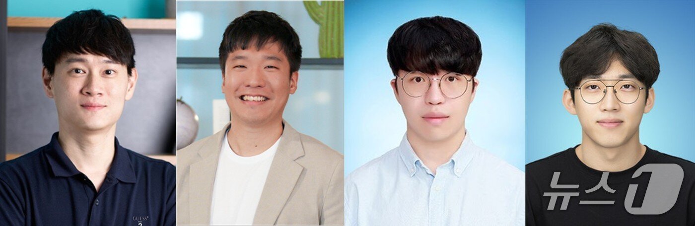 본문 이미지 - 왼쪽부터 윤성환 교수, 유재준 교수, 이태환 연구원(제1저자), 서경국 연구원(제1저자)(UNIST 제공. 재판매 및 DB금지)/뉴스1