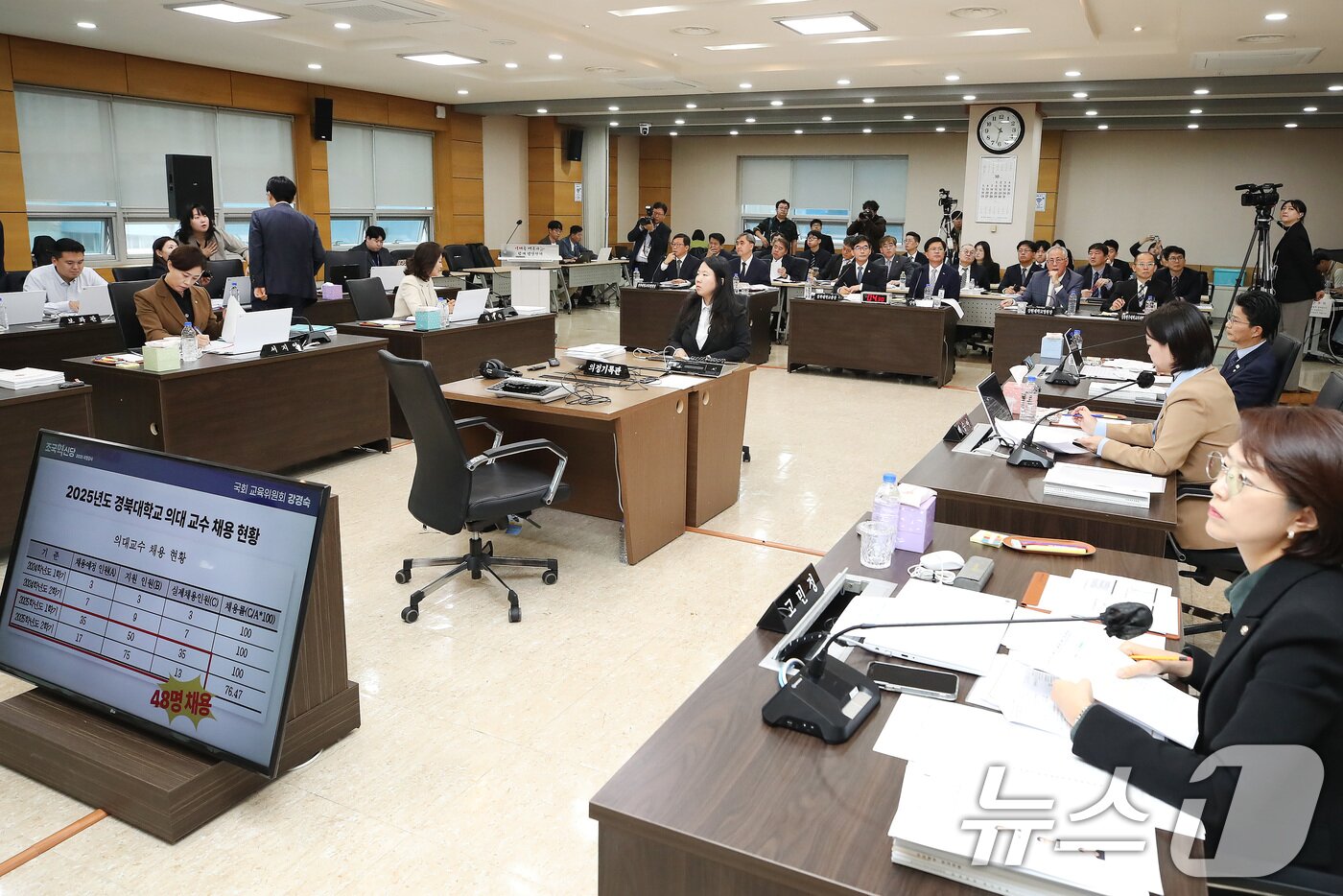 본문 이미지 - 22일 오전 대구시교육청에서 국회 교육위원회의 경북대, 강원대, 경북대병원, 강원대병원, 경북대치과병원, 강릉원주대치과병원에 대한 국정감사가 열리고 있다. 2025.10.22/뉴스1 ⓒ News1 공정식 기자
