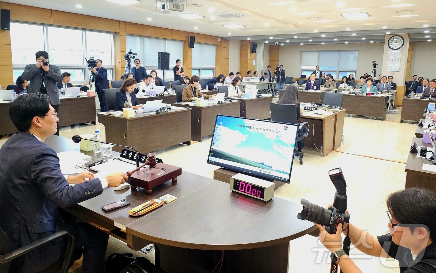 (대구=뉴스1) 남승렬 기자 = 국회 교육위원회가 22일 오후 대구교육청에서 대구교육청, 경북교육청, 강원교육청을 대상으로 국정감사를 실시하고 있다. 2025.10.22/뉴스1