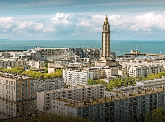 본문 이미지 - 르아브르 시청사 18층 전망대에서 바라본 르아브르 전경(프랑스관광청 제공) 