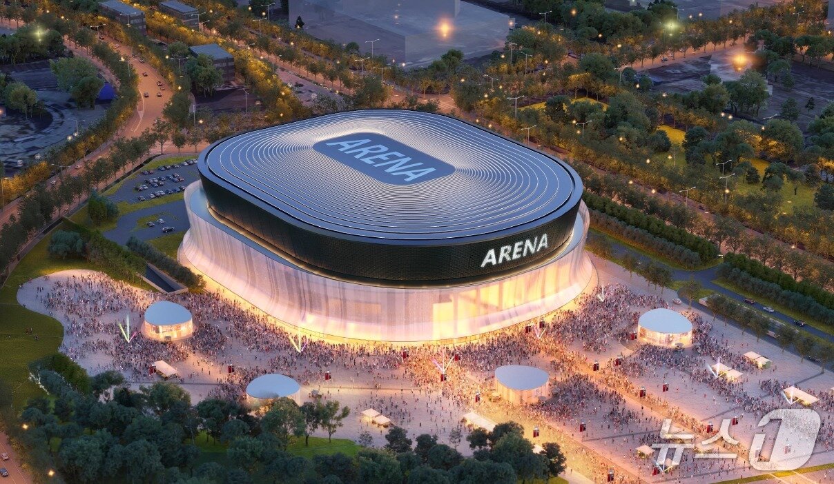 본문 이미지 - K-컬처밸리 아레나 야경 조감도.&#40;경기도 제공. 재판매 및 DB금지&#41;