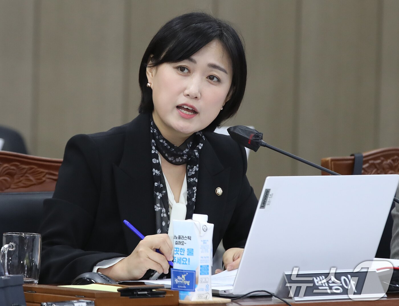 본문 이미지 - 백승아 더불어민주당 원내대변인. 2025.10.23/뉴스1 ⓒ News1 윤일지 기자