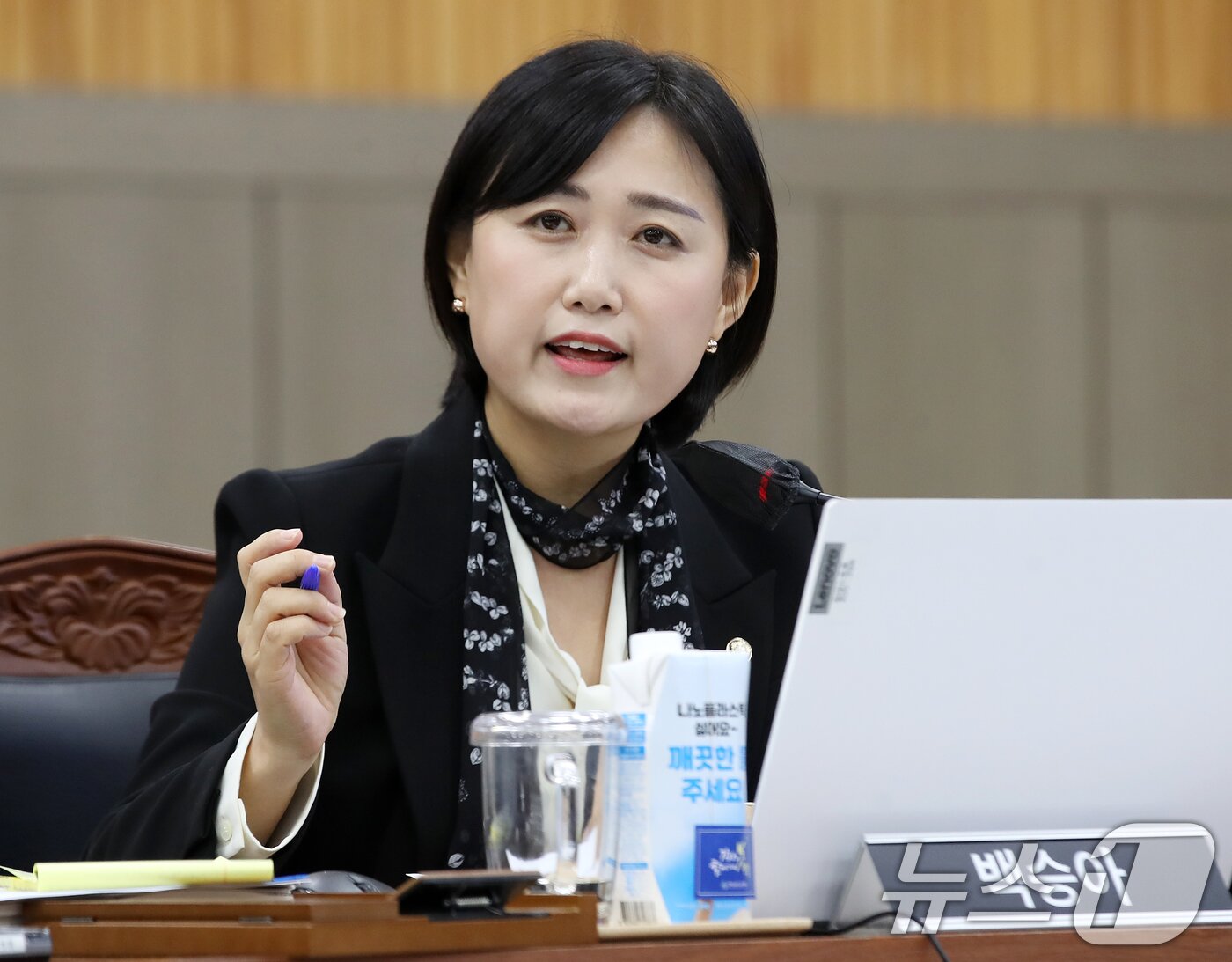 본문 이미지 - 백승아 더불어민주당 원내대변인. 2025.10.23/뉴스1 ⓒ News1 윤일지 기자