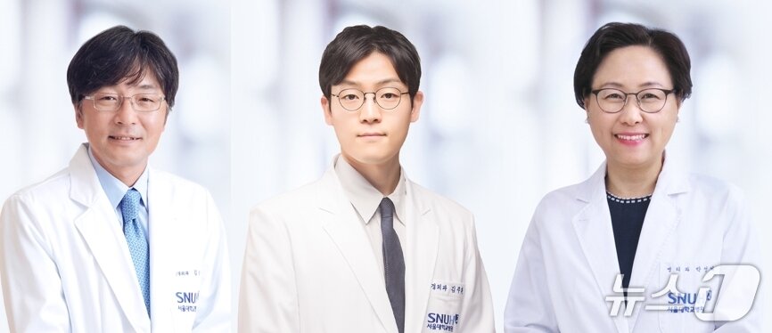 본문 이미지 - 서울대병원 소아신경외과 김승기·김주환 교수, 병리과 박성혜 명예교수.(왼쪽부터)(서울대병원 제공)