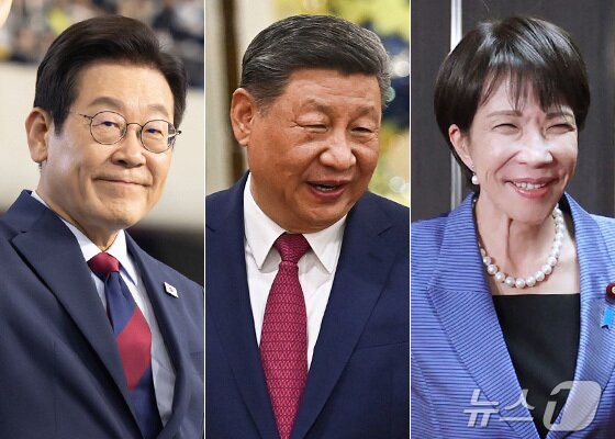 본문 이미지 - 왼쪽부터 이재명 대통령, 시진핑 중국 국가주석, 다카이치 사나에 일본 총리 (자료사진)