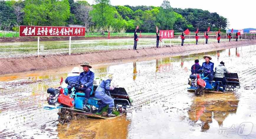 (평양 노동신문=뉴스1) = 북한 노동당 기관지 노동신문은 25일 "당의 새시대 농촌혁명강령을 받들고 농업생산에서 급진적 변혁이 일어나는 속에 농촌경리의 종합적 기계화 실현에서 진 …