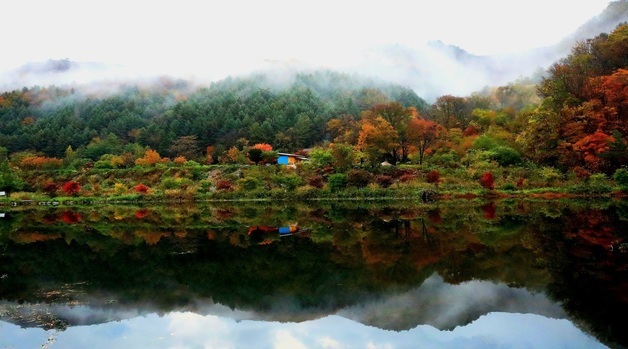 가을로 물든 인제 방태산 자락