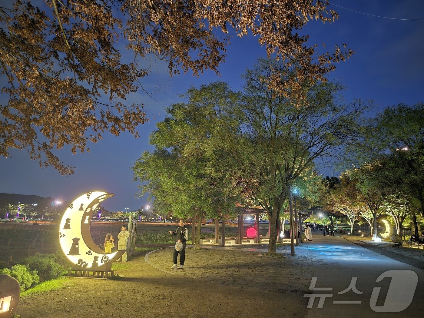 본문 이미지 - 오는 27일부터 11월 1일까지 열리는 ‘2025 아시아태평양경제협력체(APEC) 정상회의’를 앞두고 세계유산 경주역사유적지구의 첨성대 일원이 문화예술 첨담기술이 융합된 축제장으로 변모했다. ⓒ News1 김대벽기자