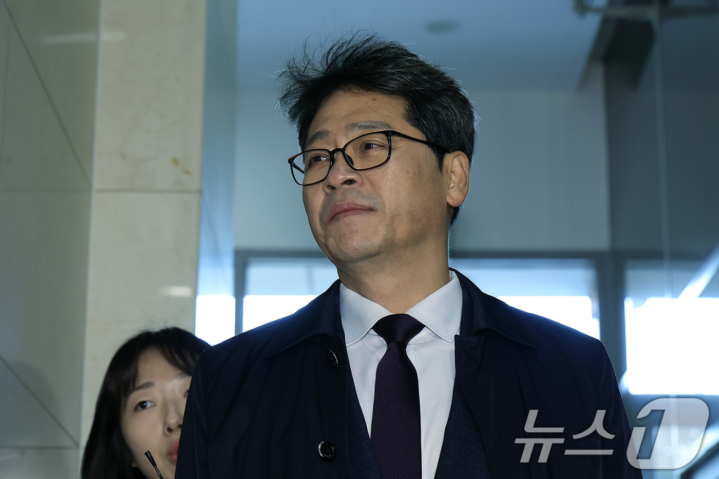 (서울=뉴스1) 박정호 기자 = 박석일 전 고위공직자범죄수사처 수사3부장이 27일 오전 서울시 서초구 서초중앙로 해병대원 순직 사건 관련 의혹을 수사하는 순직해병특검팀(특별검사 이 …