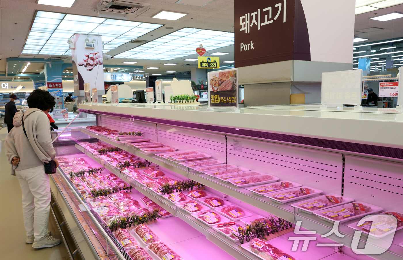 (서울=뉴스1) 김명섭 기자 = 소비자물가 상승률이 2% 내외의 기록하고 있지만, 밥상 물가는 여전히 오름세를 이어가고 있다.특히 소·돼지고기 등 축산물 가격이 생산자 단계에서부터 …