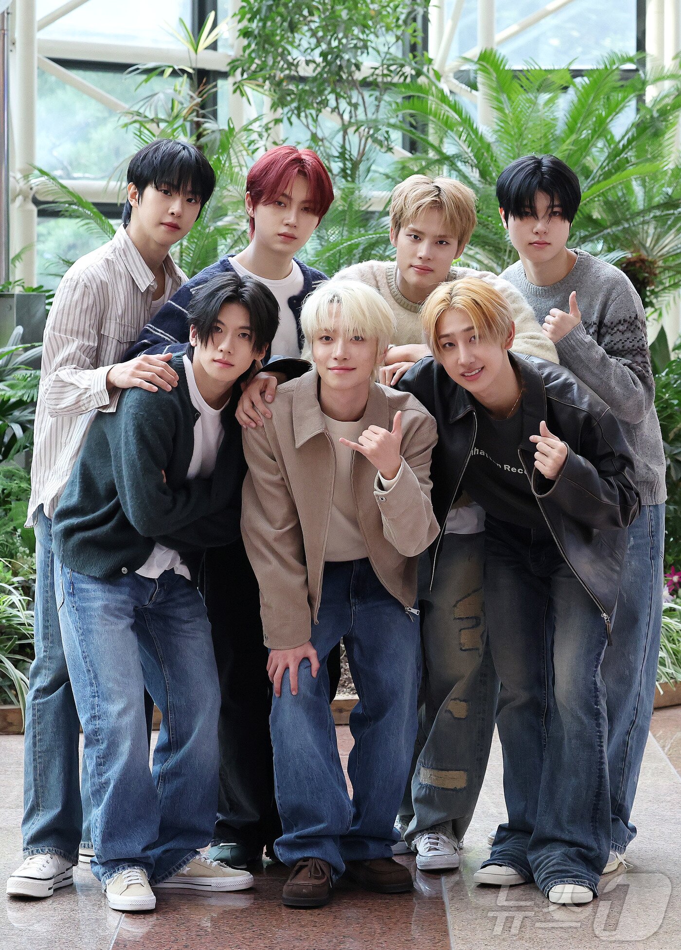 본문 이미지 - 그룹 뉴비트&#40;NEWBEAT&#41; 멤버들. 박민석&#40;왼쪽 위부터 시계방향&#41;, 김태양, 전여여정, 김리우, 최서현, 조윤후, 홍민성 ⓒ News1 박지혜 기자