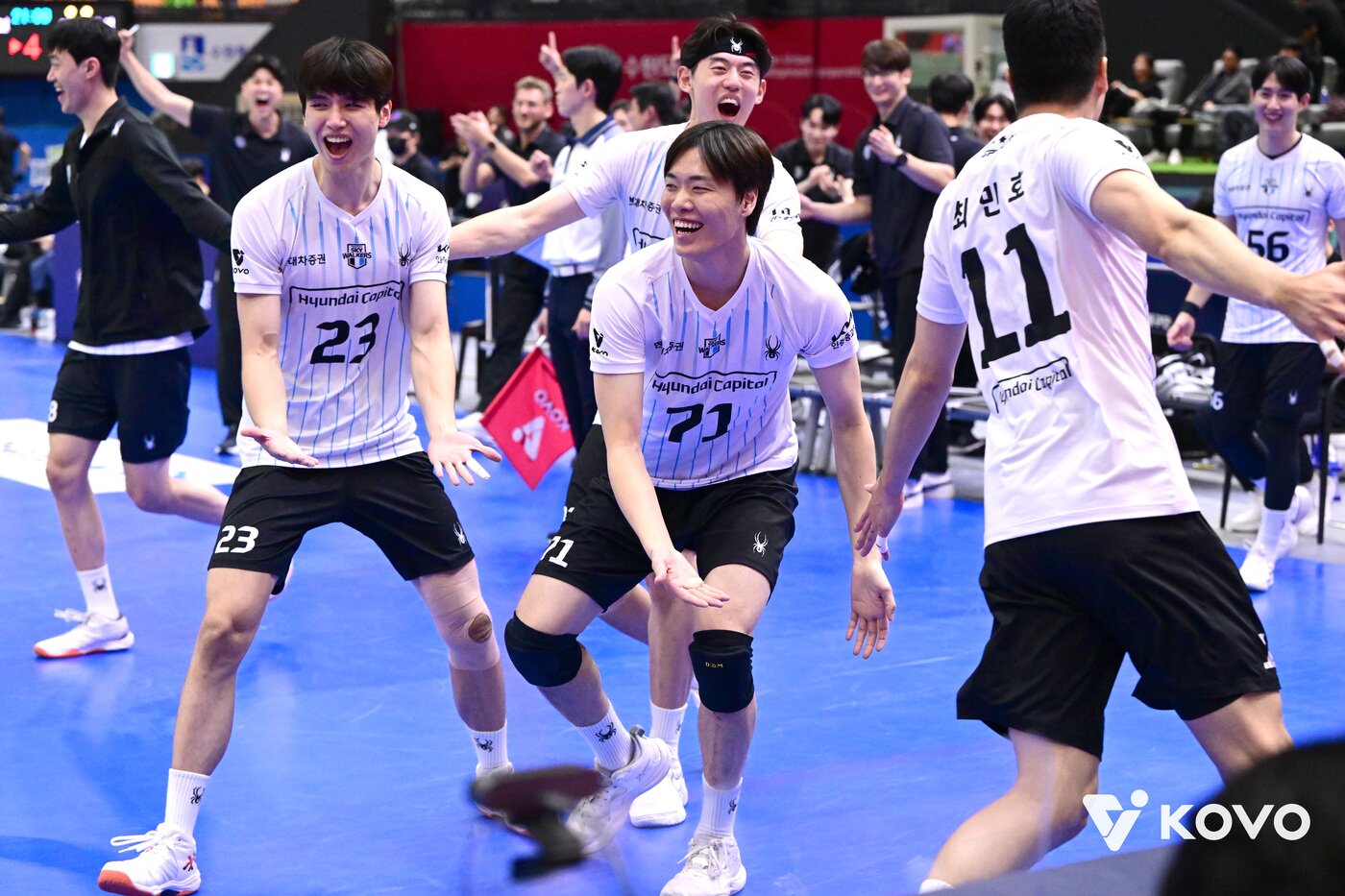 본문 이미지 -  3연승을 기록한 현대캐피탈&#40;KOVO 제공&#41;