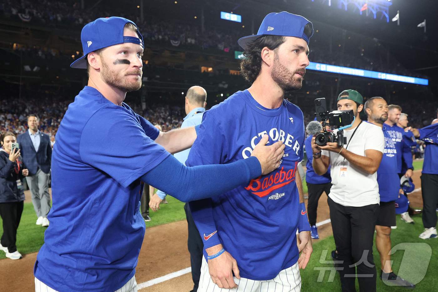 본문 이미지 - 내셔널리그 디비전시리즈에 진출한 시카고 컵스. ⓒ AFP=뉴스1