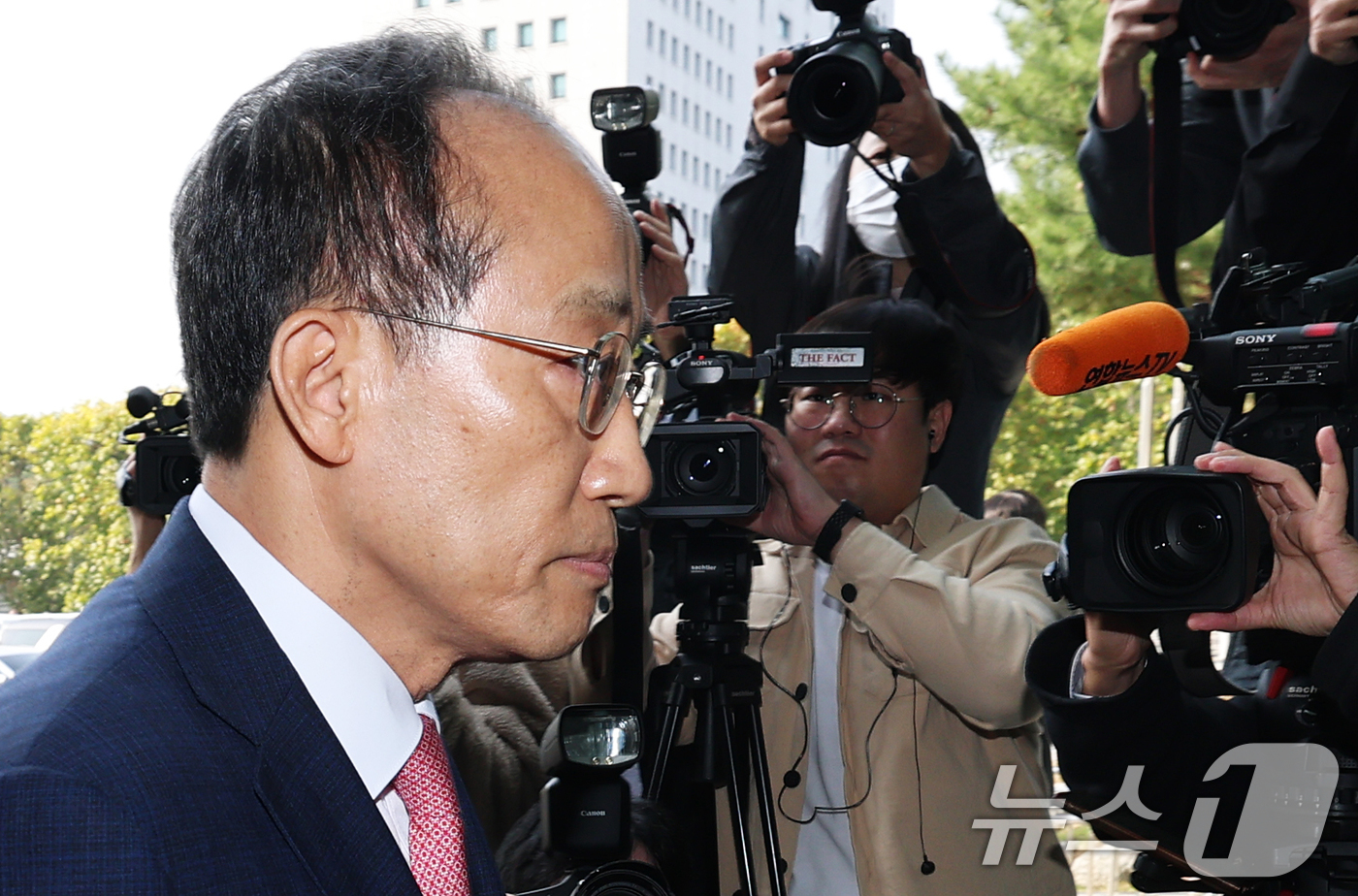 (서울=뉴스1) 오대일 기자 = 국회의 계엄해제 의결을 방해한 의혹을 받는 추경호 전 국민의힘 원내대표가 30일 오전 서울 서초구 서울고등검찰청에 마련된 내란 특검팀(특별검사 조은 …