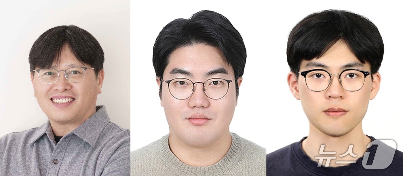 본문 이미지 - 좌측부터 유자형 교수, 김상필 박사(제1저자), 김도현 박사(제1저자)(UNIST 제공. 재판매 및 DB금지)/뉴스1