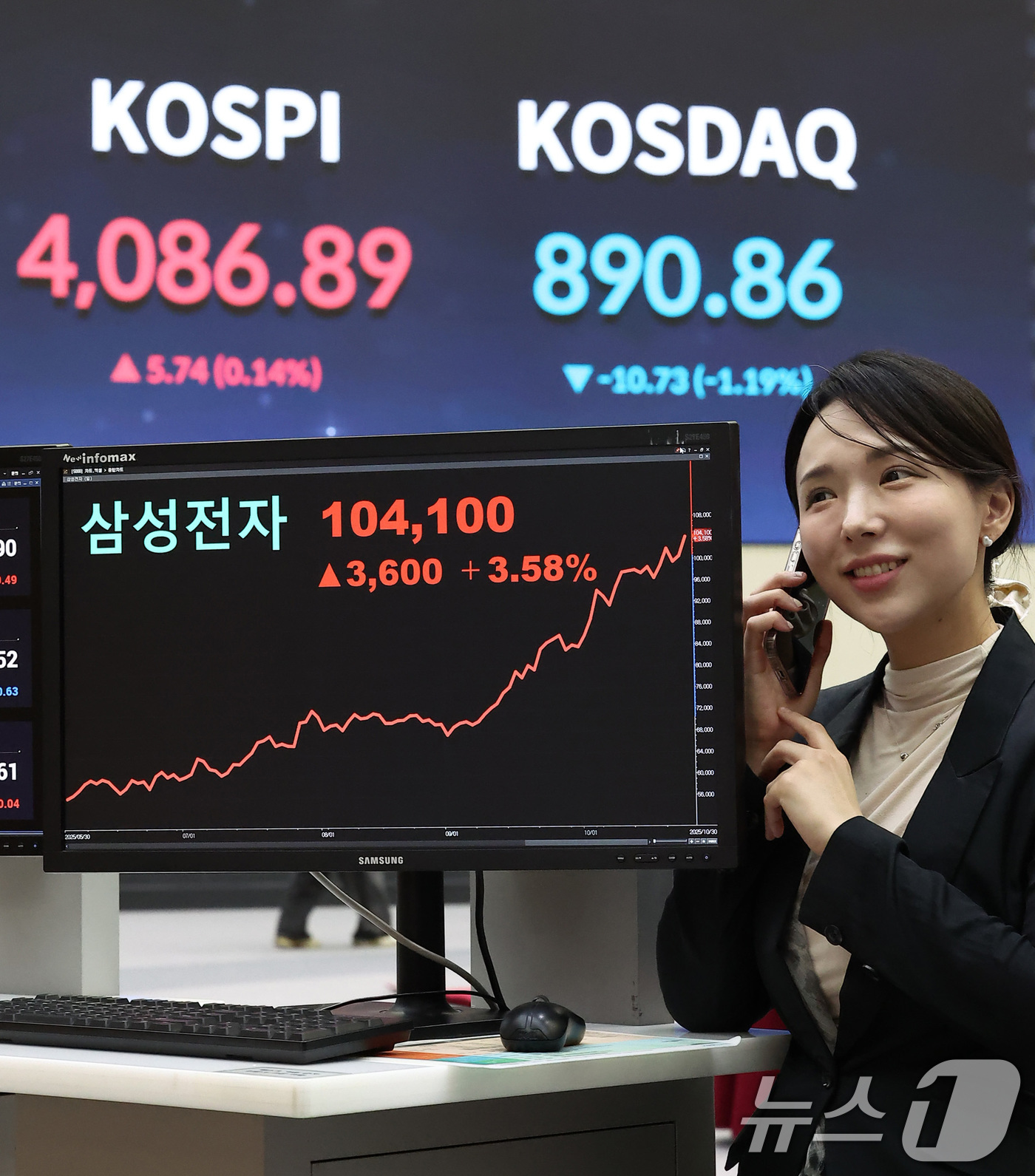 연일 신고가 기록하는 코스피·삼성전자 - 뉴스1