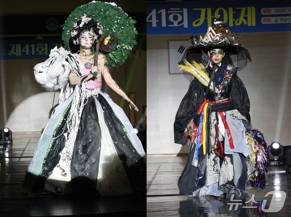 본문 이미지 - 전남미용고 학생들의 헤어쇼 발표회 장면&#40;전남도교육청 제공, 재판매 및 DB 금지&#41;/뉴스1 