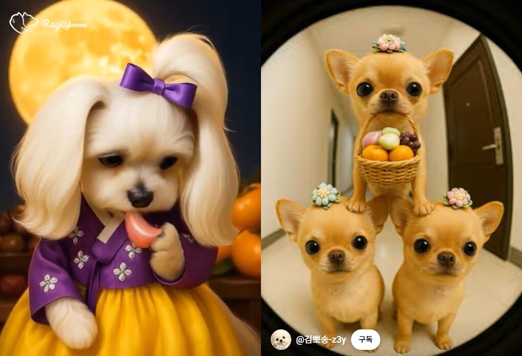 본문 이미지 - AI로 만든 반려동물 영상&#40;유튜브 등 갈무리&#41; ⓒ 뉴스1