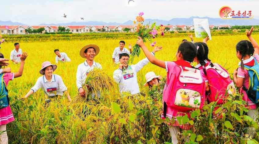 (평양 노동신문=뉴스1) = 북한 노동당 기관지 노동신문은 6일 "농사 결속을 위한 투쟁으로 10월의 전야가 격양되고 있다"라고 보도했다. [국내에서만 사용가능. 재배포 금지. D …