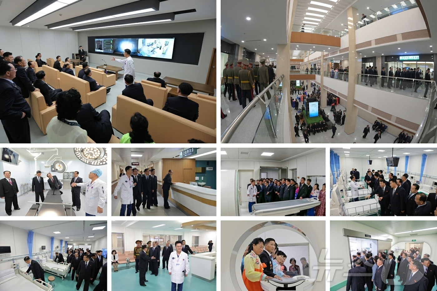 (평양 노동신문=뉴스1) = 북한 노동당 기관지 노동신문은 7일 전날 평양종합병원 준공식에 참석한 김정은 당 총비서가 "정말로 제일 하고싶었던 일들 중에 마음속 제일 첫자리에 항상 …