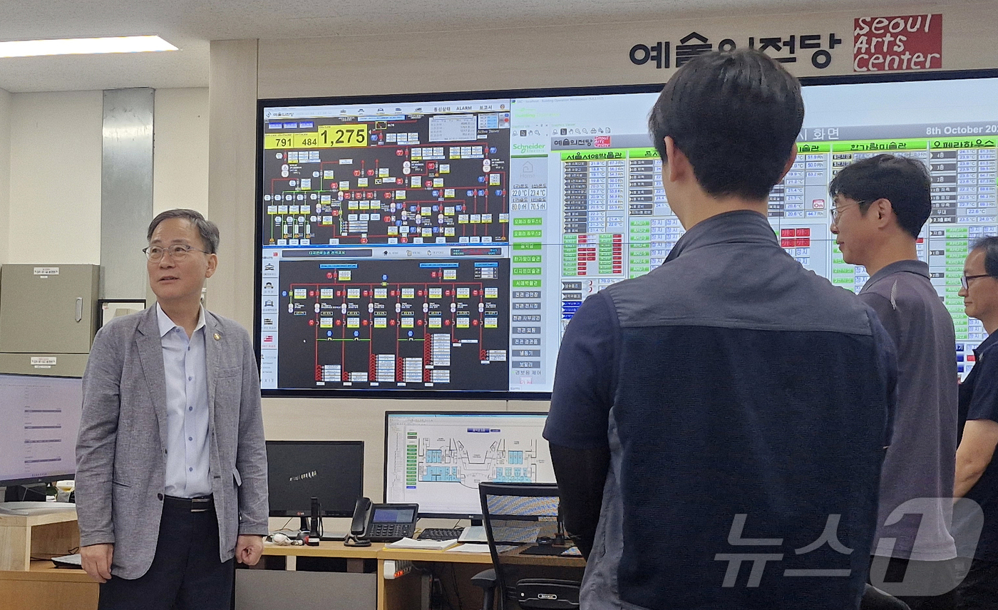 (서울=뉴스1) = 김영수 문화체육관광부 제1차관이 추석 연휴 마지막 날인 9일 서울 서초구 예술의전당을 찾아 현장을 둘러보고 있다. (문화체육관광부 제공. 재판매 및 DB 금지) …