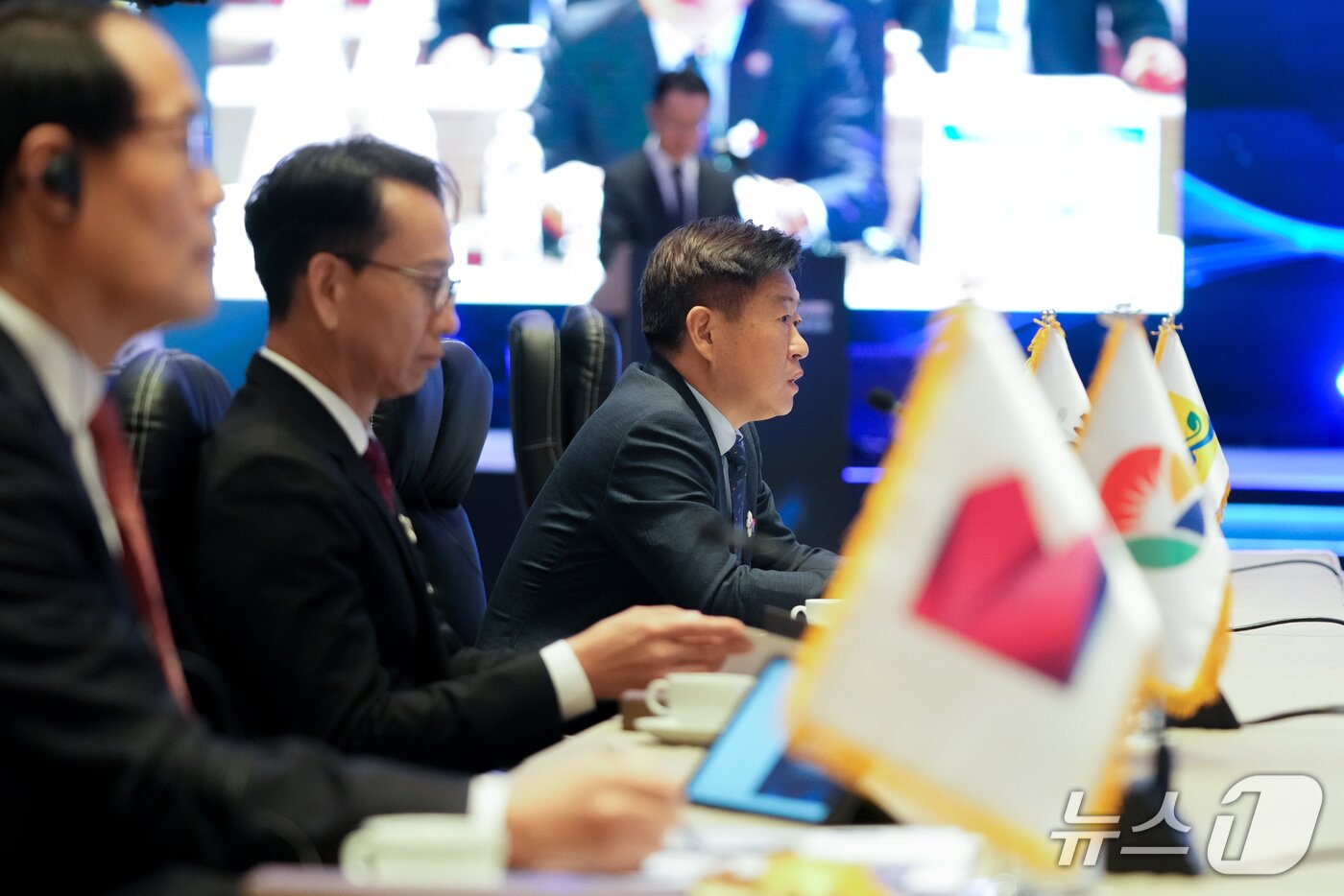 본문 이미지 - 1일 제주신라호텔에서 한일해협 시도현 지사회의가 열리고 있다.(제주도 제공. 재판매 및 DB 금지)/뉴스1 