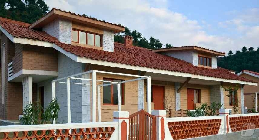 (평양 노동신문=뉴스1) = 북한 노동당 기관지 노동신문은 10일 "금강군 금샘농장에서 살림집 입사모임이 진행됐다"고 보도했다. [국내에서만 사용가능. 재배포 금지. DB 금지. …