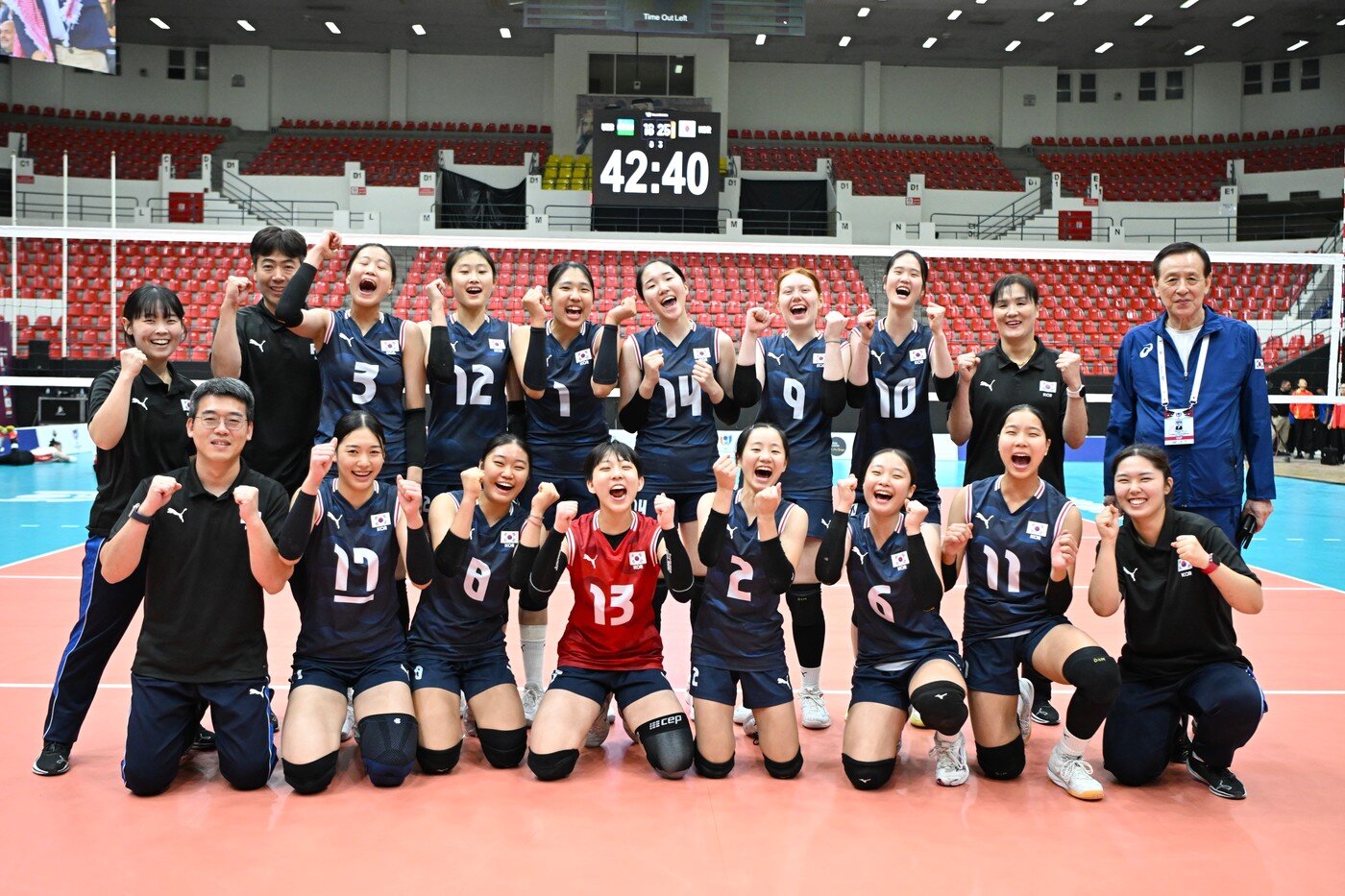 본문 이미지 -  한국 여자 배구 U16 대표팀&#40;아시아배구연맹 제공&#41;