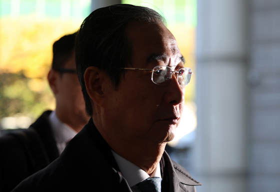 내란 방조 혐의 한덕수 전 총리 법원 출석