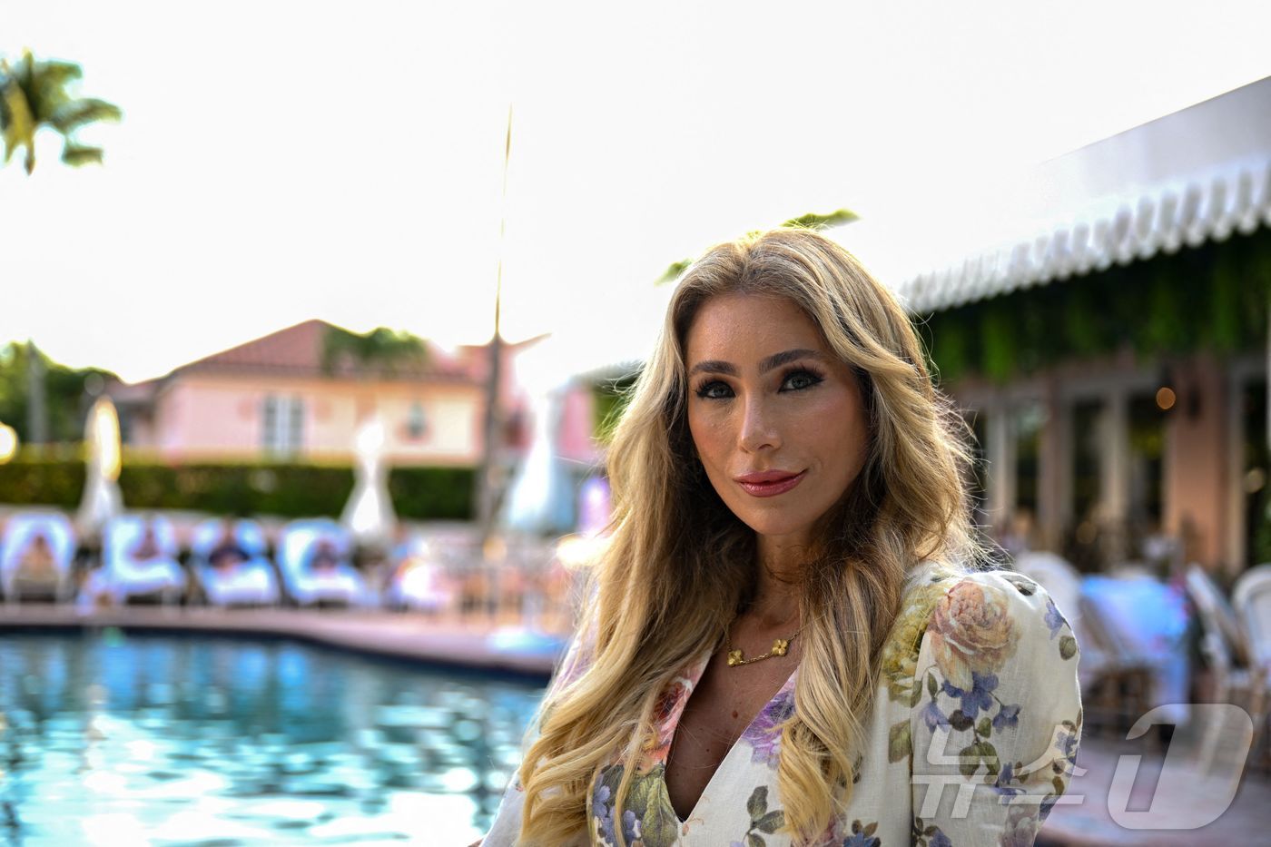 (팜비치 AFP=뉴스1) 강민경 기자 = 멀리사 라인 라이블리(40)가 플로리다주 팜비치의 한 호텔에서 AFP통신 인터뷰에 응하고 있다. 2025.11.8ⓒ AFP=뉴스1