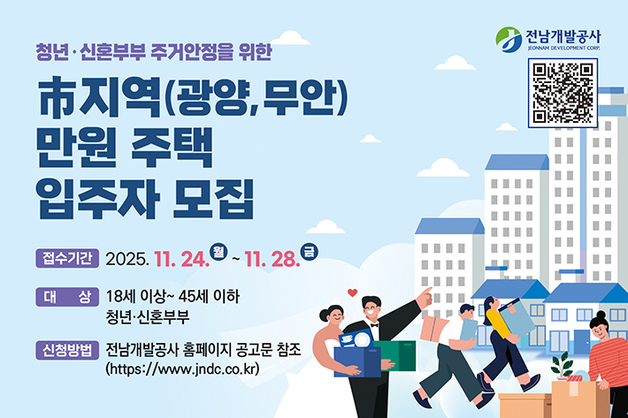 전남개발공사, 광양·무안 지역 '만원주택' 입주자 모집