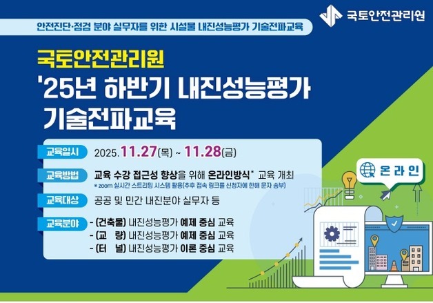 국토안전관리원, 내진성능평가 기술전파교육 개설