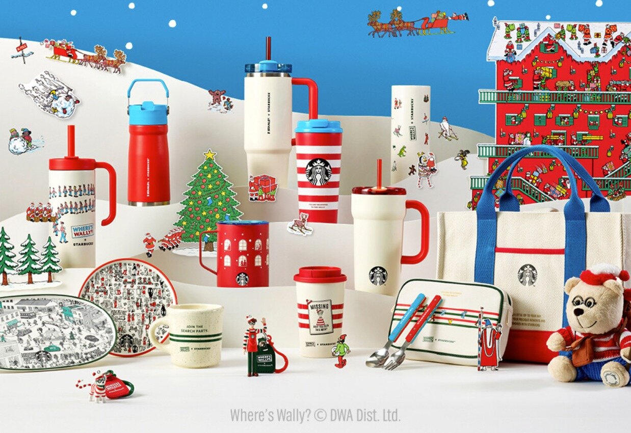 본문 이미지 - &#39;월리를 찾아라&#39; 컬래버레이션 상품들&#40;스타벅스 홈페이지 갈무리&#41;