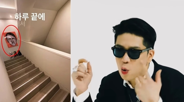 "정신이 혼미한가?"…'논란의 아이콘' MC몽, 집 '히틀러 초상화' 공개