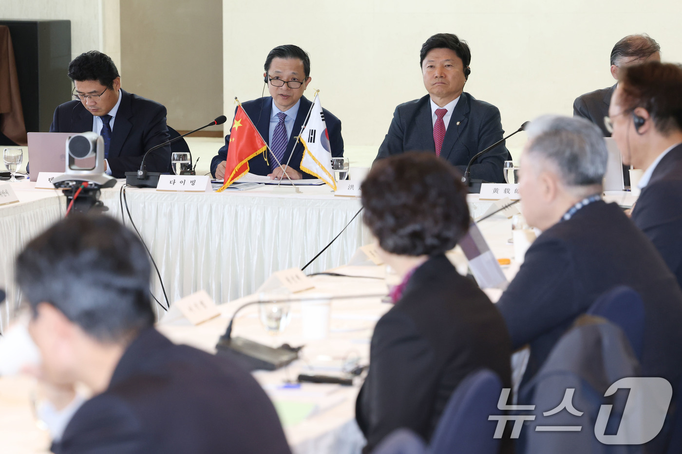 (서울=뉴스1) 이광호 기자 = 다이빙 주한 중국대사가 11일 오전 서울 중구 프레지던트호텔에서 '한중 전략적 협력동반자관계의 신 도약'을 주제로 열린 글로벌전략협력연구원 한중 싱 …