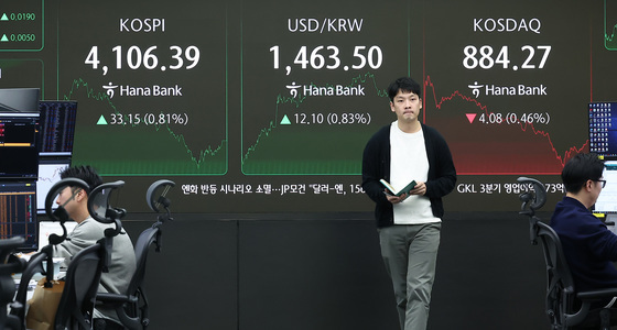 코스피, 5거래일 만에 4100선 회복