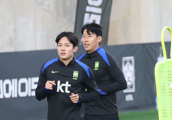 볼리비아전 앞둔 손흥민과 양민혁