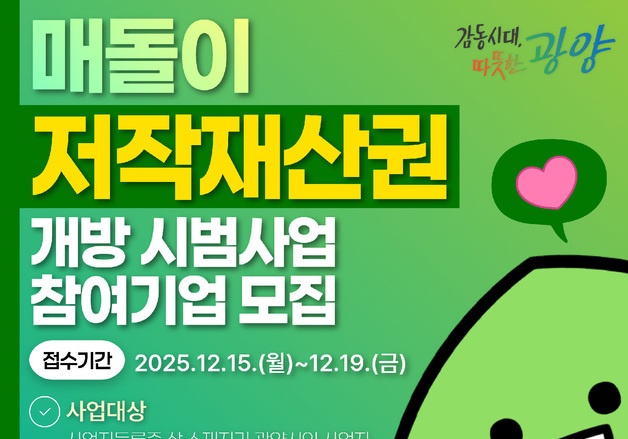 광양시 캐릭터 '매돌이' 사용 민간에 개방…3개 기업 선정