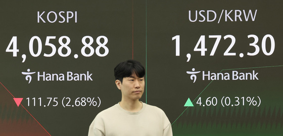 美증시 급락 충격에 코스피 2%대 하락…삼전·SK하닉, '뚝'↓[개장시황]
