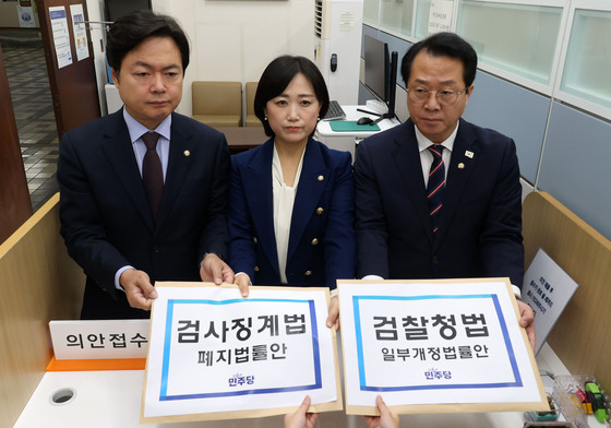 검찰청법, 검사징계법 의안과 제출하는 민주당