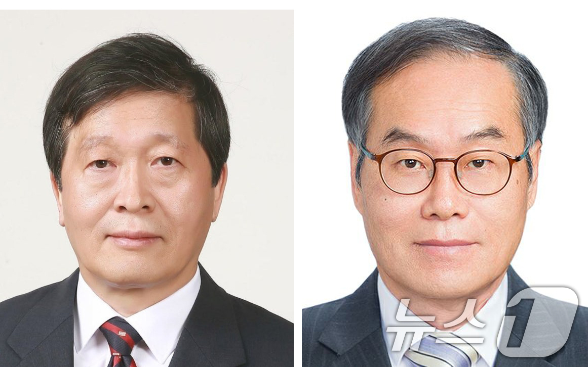 (서울=뉴스1) 허경 기자 = 이재명 대통령이 14일 중앙노동위원회 위원장에 박수근 한양대 법학전문대학원 명예교수(왼쪽), 방위사업청장에 이용철 임명공증인 변호사를 임명했다. (대 …