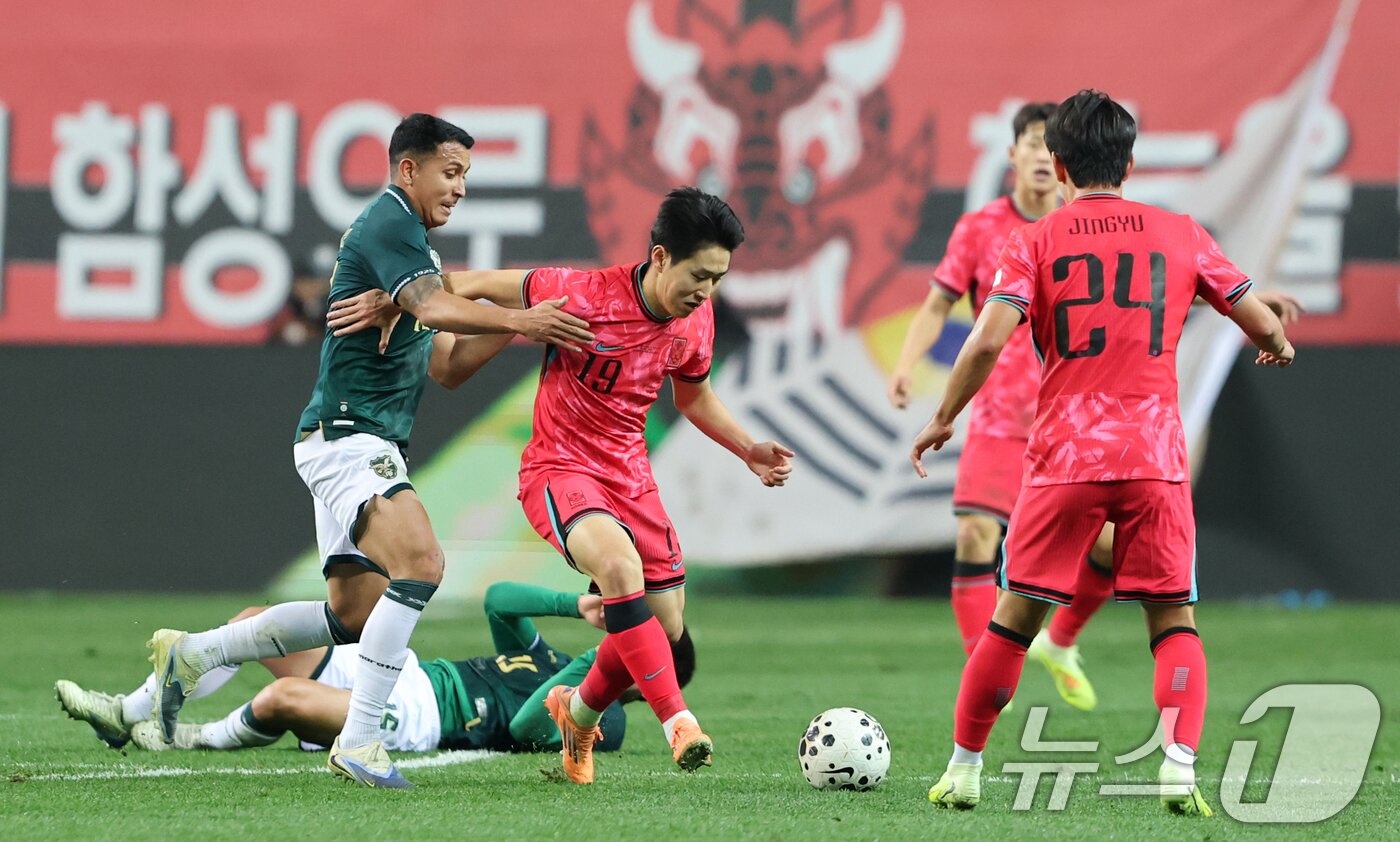 본문 이미지 - 볼리비아와의 경기 습. 2025.11.14/뉴스1 ⓒ News1 김기태 기자