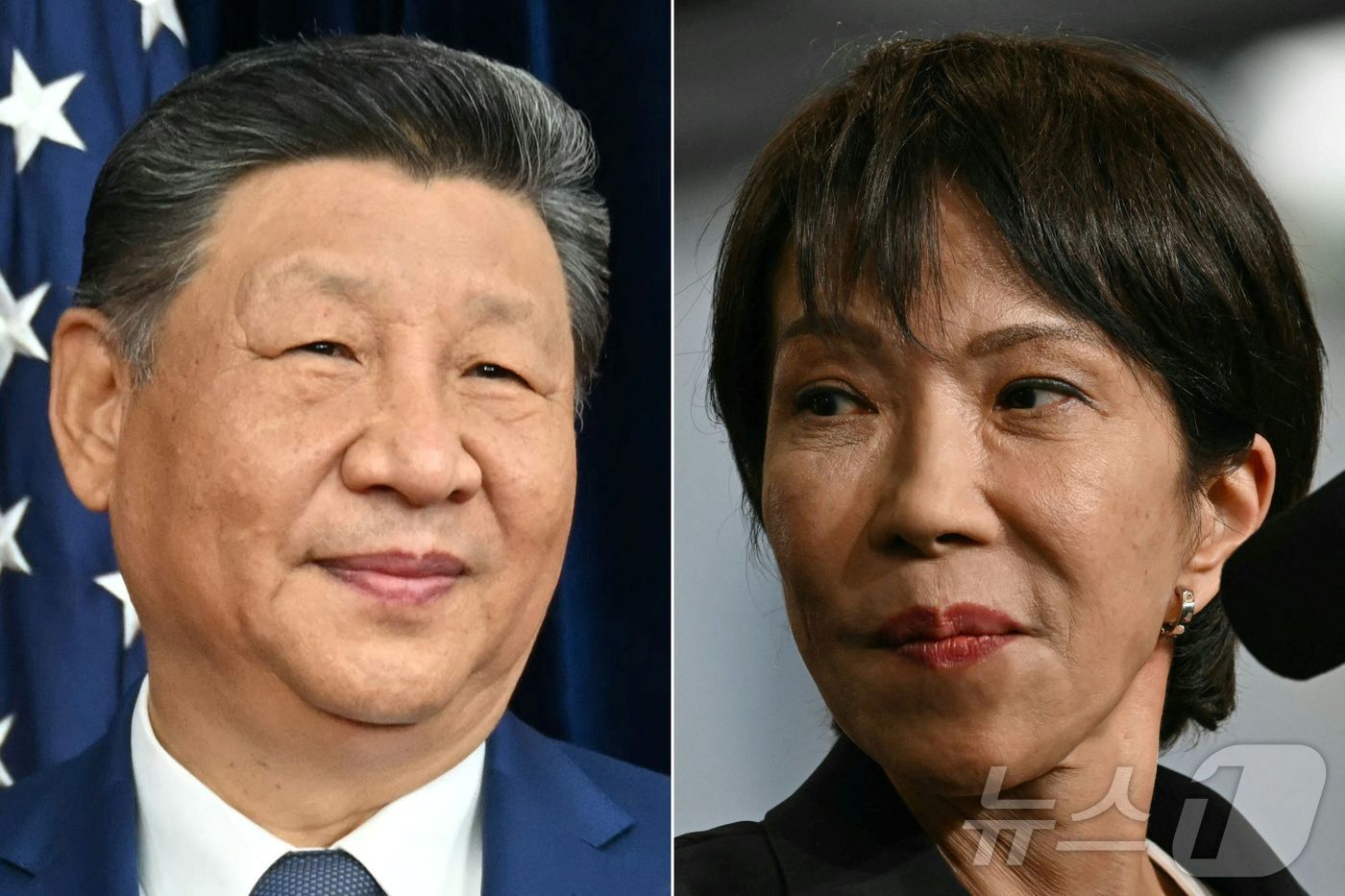 본문 이미지 - 시진핑 중국 국가주석&#40;왼쪽&#41;과 다카이치 사나에 일본 총리. ⓒ AFP=뉴스1 ⓒ News1 김지완 기자